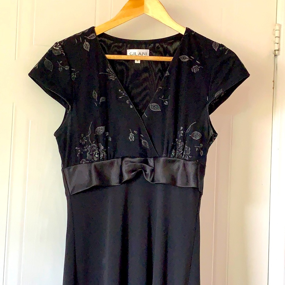 Black Gilani Dress, Ribbon Waist